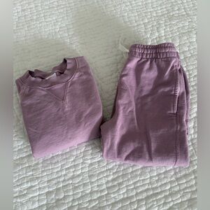 Hanna Andersson Lavender Mist French Terry Sweatshirt & Sweatpants